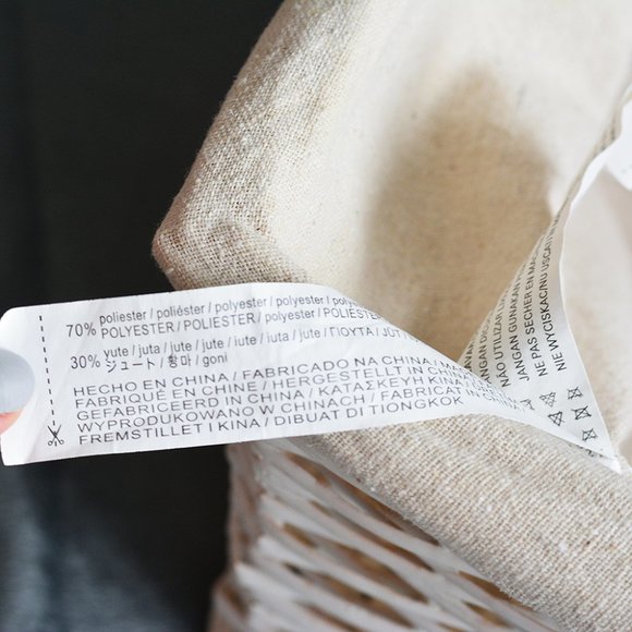 Zara Home White Wicker Storage Basket - Picture 4 of 4